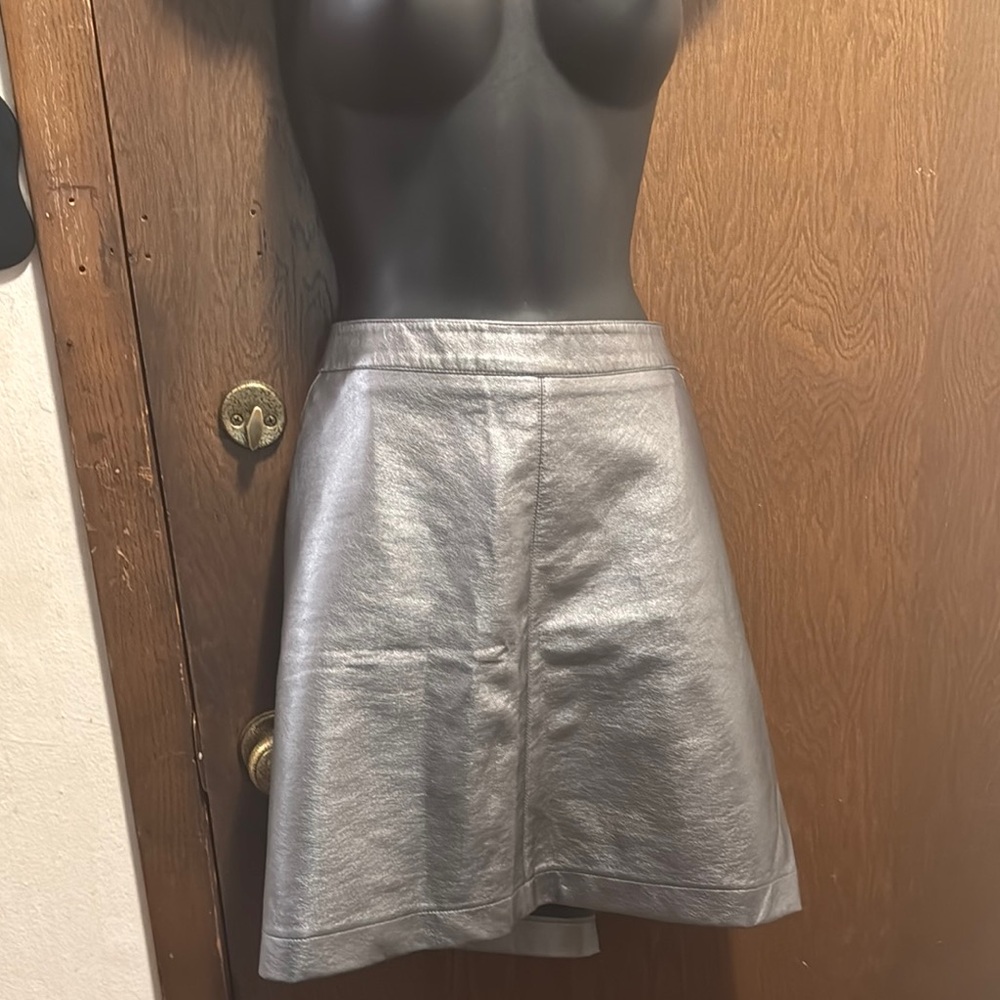 F&F Silver A-Line Mini Skirt Cocktail